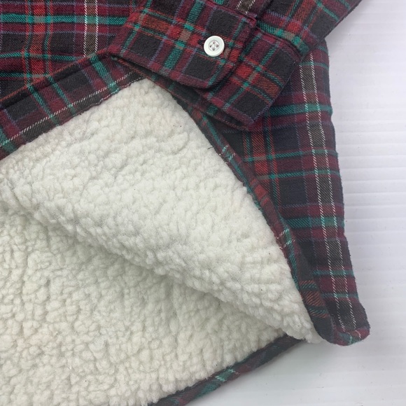 RC ROUGH COUNTRY Mens Long Sleeve Flannel Sherpa Lined Plaid Shirt Size M - Picture 4 of 8